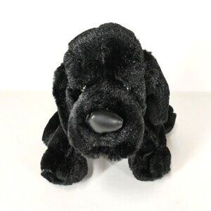 Ganz Black Lab Plush Dog HS136 Stuffed Toy Soft Glitter Black Floppy Puppy